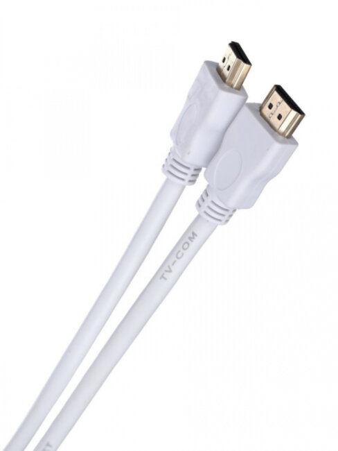 Кабель цифровой HDMI19M to HDMI19M, V1.4+3D, 1,8m, TV-COM <CG150SW-1.8M>белый TV-COM HDMI (m) - HDMI (m) 1.8м
