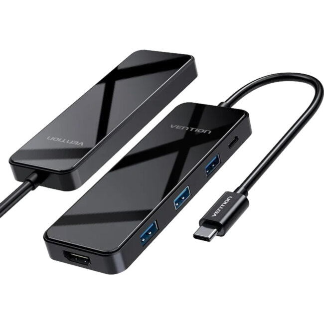 Мультифункциональный хаб Vention USB-C > HDMI v2.0/3xUSB 3.0 OTG/PD Vention THPBB Мультифункциональный хаб Vention USB-C > HDMI v2.0/3xUSB 3.0 OTG/PD Vention THPBB