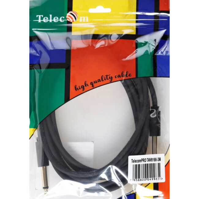 Кабель-соединит 6.35ST(M)/6.35 ST(M), 3м, Telecom PRO <TAV6166-3M> VCOM TAV6166-3M