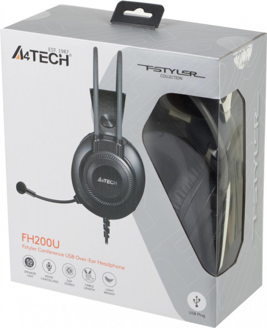 Наушники с микрофоном A4Tech FH200U GREY Наушники с микрофоном A4Tech FH200U GREY