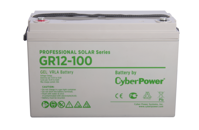 Аккумуляторная батарея PS solar (gel) CyberPower GR 12-100 / 12 В 100 Ач Батарея аккумуляторная для ИБП CyberPower Professional Solar series GR 12-100