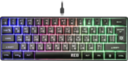 Defender Проводная игровая клавиатура Red GK-116 RU,радужная подсветка,61кнопка Defender 45117