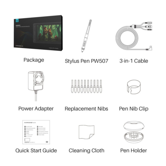 Интерактивный дисплей Huion KAMVAS Pro 16 Интерактивный дисплей Huion KAMVAS Pro 16