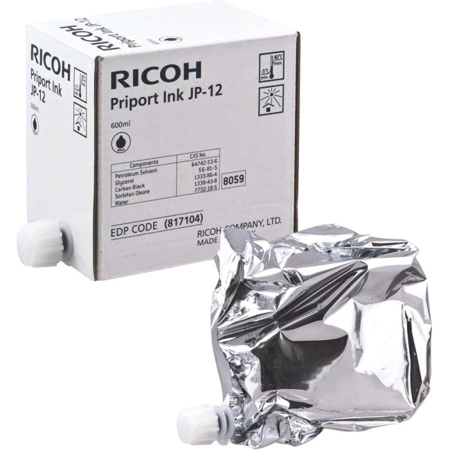 Чернила для дупликатора тип JP12 черные Ricoh 817104