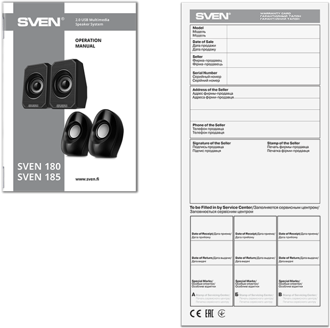 АС SVEN 180, черный (6 Вт, питание USB) Sven 185 АС SVEN 180, черный (6 Вт, питание USB) Sven 185