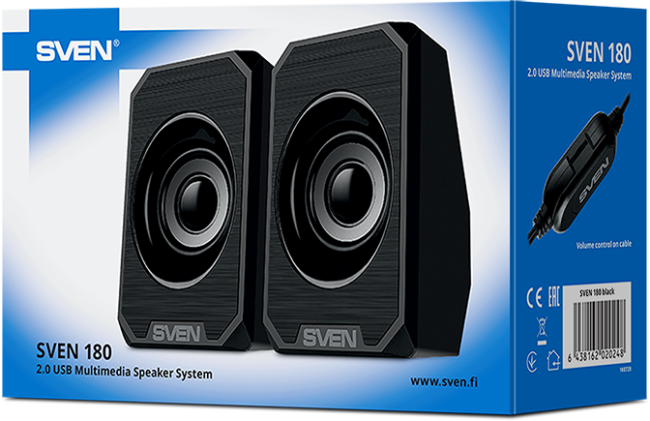 АС SVEN 180, черный (6 Вт, питание USB) Sven 185 АС SVEN 180, черный (6 Вт, питание USB) Sven 185