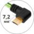 Greenconnect Кабель micro USB 2.0  0.5m угловой, зеленый, черные коннекторы, нейлон, ультрагибкий, позолоченные контакты, 28/28 AWG, AM / microB 5pin GCR-UA12AMCB6-BB2SG-0.5m, экран, армированный, морозостойкий Greenconnect  USB 2.0 Type-AM - microUSB B 0