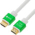 Greenconnect Кабель 5.0m HDMI версия 2.0, HDR 4:2:2, Ultra HD, 4K 60 fps 60Hz/5K*30Hz, 3D, AUDIO, 18.0 Гбит/с, 28/28 AWG, OD7.3mm, тройной экран, белый, AL корпус зеленый, GCR-51292 Greenconnect HDMI (m) - HDMI (m) 5м