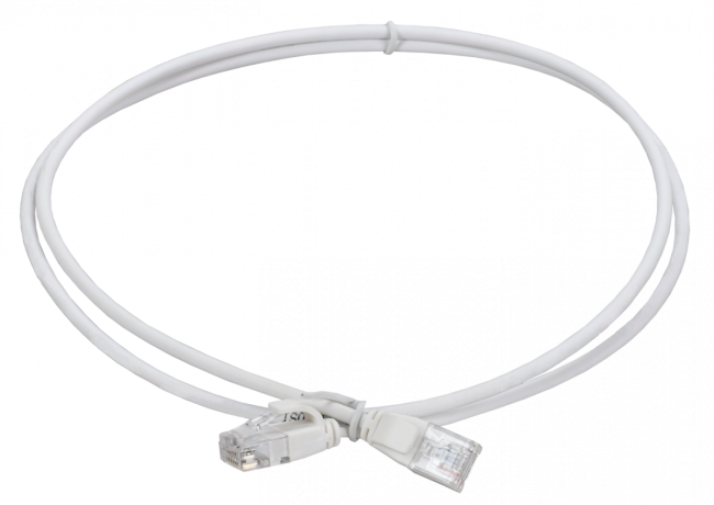 ITK Коммутационный шнур кат.5E UTP LSZH 2м slim колпачок с язычком белый ITK PC08-C5EUL-2M-SL-WT ITK Коммутационный шнур кат.5E UTP LSZH 2м slim колпачок с язычком белый ITK PC08-C5EUL-2M-SL-WT