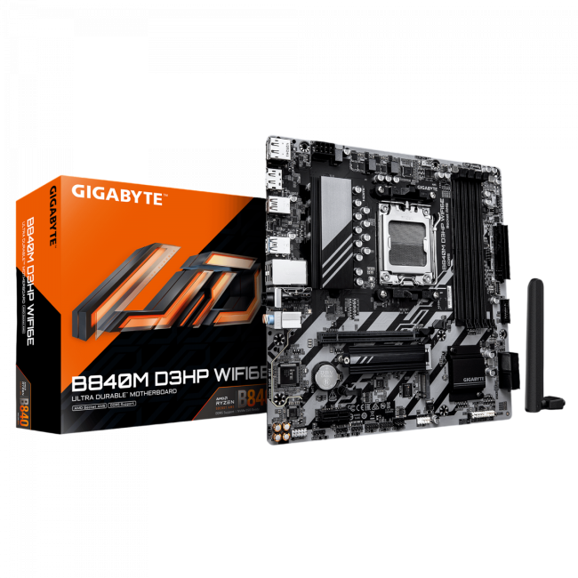 Материнская плата Gigabyte B840M D3HP WF6E Материнская плата Gigabyte B840M D3HP WF6E