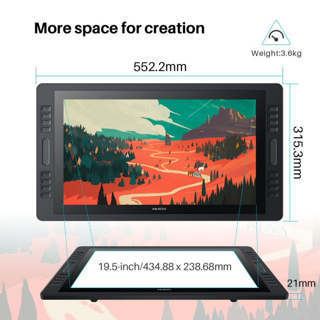 Интерактивный дисплей Huion KAMVAS Pro 20 Интерактивный дисплей Huion KAMVAS Pro 20