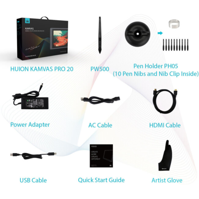 Интерактивный дисплей Huion KAMVAS Pro 20 Интерактивный дисплей Huion KAMVAS Pro 20