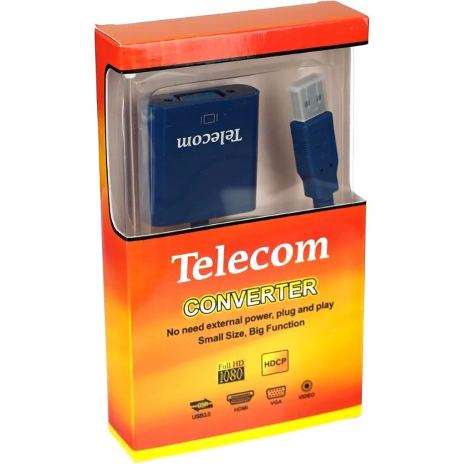 Адаптер USB 3.0 -> VGA-F display adapter Telecom <TA710> VCOM TA710 Адаптер USB 3.0 -> VGA-F display adapter Telecom <TA710> VCOM TA710