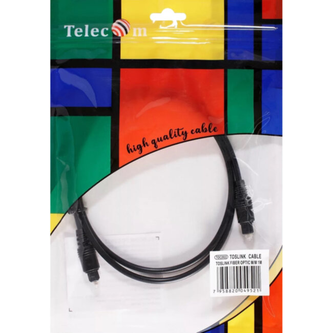 Оптический кабель (Toslink)-M -- >(Toslink)-M ,1m, Telecom <TOC2022-1M> VCOM TOC2022-1M