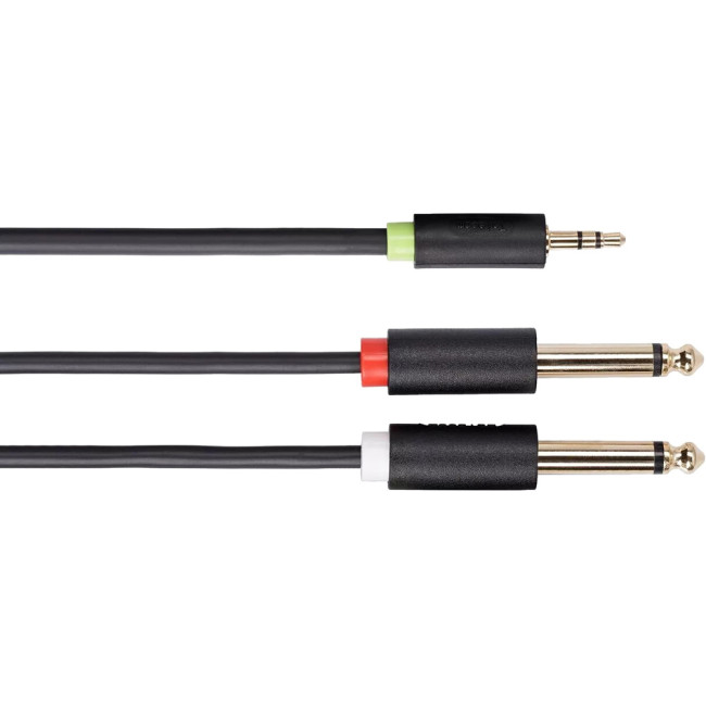 Кабель-адаптер 3.5ST(M)/2X6.35 ST(M), 3м, Telecom PRO <TAV6168-3M> VCOM TAV6168-3M