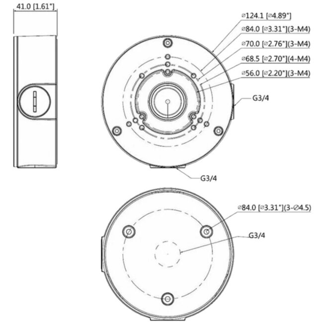 Монтажная коробка, Алюминий, IP66 Dahua DH-PFA130-E