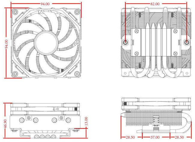 Устройство охлаждения(кулер) ID-COOLING IS-40-XT BLACK Устройство охлаждения(кулер) ID-COOLING IS-40-XT BLACK