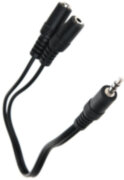 Кабель-адаптер 3.5ST(M)/2*3.5 ST(F), 0.2метра VCOM <CV203> VCOM mini jack 3.5 mm (m) - 2 x mini jack 3.5 mm (f) 0.2м