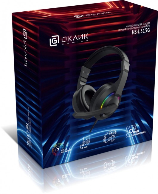 Наушники с микрофоном Oklick HS-L315G черный 1.8м накладные USB оголовье (2007552) Oklick 2007552 Наушники с микрофоном Oklick HS-L315G черный 1.8м накладные USB оголовье (2007552) Oklick 2007552