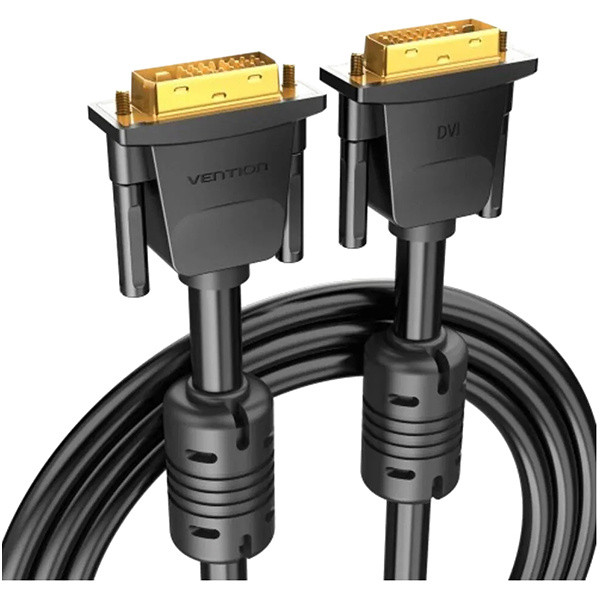 Кабель Vention DVI-I Dual link 24+5M/VGA 15M с ферритовым фильтром - 3м. Кабель Vention DVI-I(m)/VGA(m) - 3 м (EACBI)