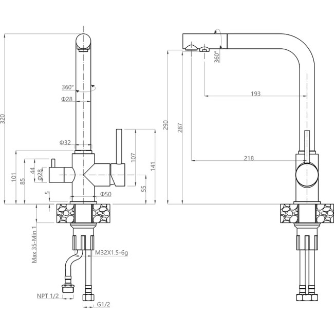 Смеситель GRANFEST GranFest 3611 graphite Смеситель GRANFEST GranFest 3611 graphite