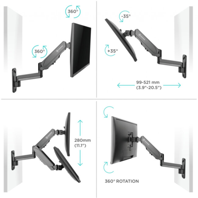 Кронштейн НАСТЕННЫЙ для монитора ONKRON ONKRON G150