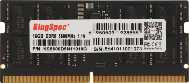 Память DDR5 16GB 5600MHz SHENZHEN KINGSPEC ELECTRONICS TECHNOLOGY CO LTD KS5600D5N11016G Память DDR5 16GB 5600MHz SHENZHEN KINGSPEC ELECTRONICS TECHNOLOGY CO LTD KS5600D5N11016G