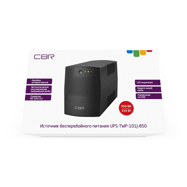 Башенный линейно-интерактивный ИБП CBR UPS-TWP-101J-850 Башенный линейно-интерактивный ИБП CBR UPS-TWP-101J-850