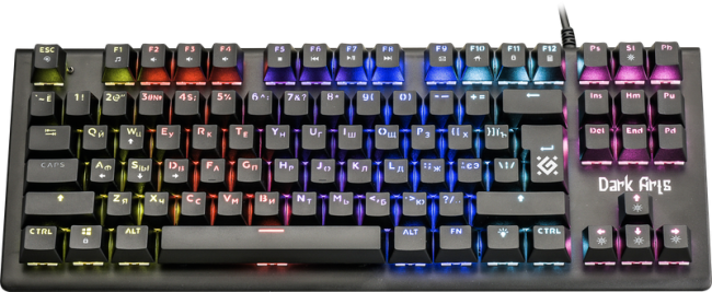 Defender Механическая клавиатура Dark Arts GK-375 RU,Rainbow,87 клавиш Defender 45375