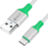 Greenconnect Кабель 0.5m USB 2.0, AM/CM, белый, алюминиевый корпус серебро, зеленый ПВХ, 28/28 AWG Greenconnect  USB 2.0 Type-AM - USB 2.0 Type-C (m) 0.5м