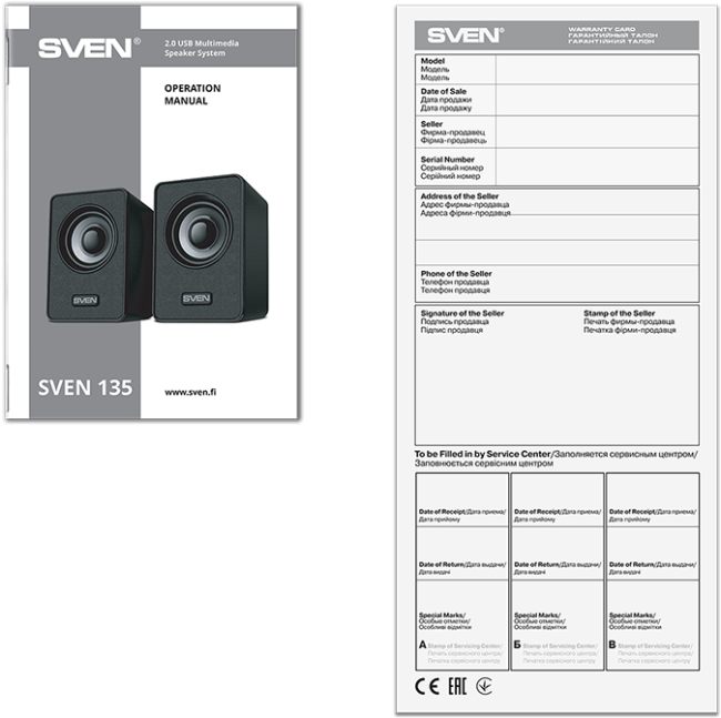 АС SVEN 135, черный (6 Вт, питание USB) Sven 135