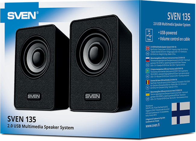 АС SVEN 135, черный (6 Вт, питание USB) Sven 135