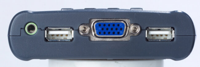 Переключатель, электрон., KVM+Audio,  1 user USB+VGA =>  4 cpu USB+VGA, со встрШнурами USB 2x1.2м., 2048x1536, настол., исп., без OSD, некаскад..,  [CS64U] ATEN CS64UZ