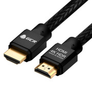 Greenconnect Кабель 0.5m HDMI версия 2.0, HDR 4:2:2, Ultra HD, 4K 60 fps 60Hz/5K*30Hz, 3D, AUDIO, 18.0 Гбит/с, 28/28 AWG, OD7.8mm, тройной экран, BICOLOR нейлон, AL корпус черный, GCR-52211 Greenconnect HDMI (m) 2.0 - HDMI (m) 2.0 0.5м черный