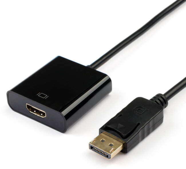Переходник 0.1 м DisplayPort(m) <=> HDMI(f) ATcom DisplayPort (m) - HDMI (f) 0.1 м Переходник 0.1 м DisplayPort(m) <=> HDMI(f) ATcom DisplayPort (m) - HDMI (f) 0.1 м