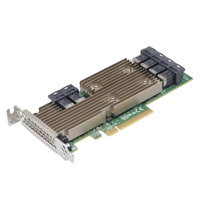 Broadcom HBA-адаптер Broadcom 9305-24i SGL (05-25699-00 / 03-25699-02007) PCIe 3.0 x8 LP, SAS/SATA 12G HBA, 24port(6*int SFF8643), 3224 IOC LSi 05-25699-00