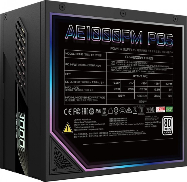 Блоки питания Gigabyte GP-AE1000PM PG5 Блоки питания Gigabyte GP-AE1000PM PG5