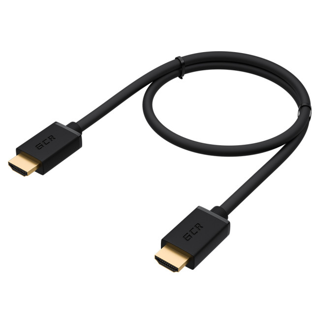 GCR Кабель 1.0m HDMI версия 2.0, HDR 4:2:2, Ultra HD, 4K 60 fps 60Hz/5K*30Hz, 3D, AUDIO, 18.0 Гбит/с, 28/28 AWG, OD7.3mm, тройной экран, черный, GCR-HM411-1.0m Greenconnect HDMI 2.0 - HDMI 2.0 1м черный