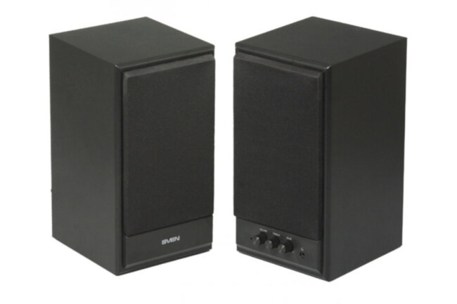 Колонки  деревянные АС SPS-702 (40 Вт), Черный SVEN SPS-702