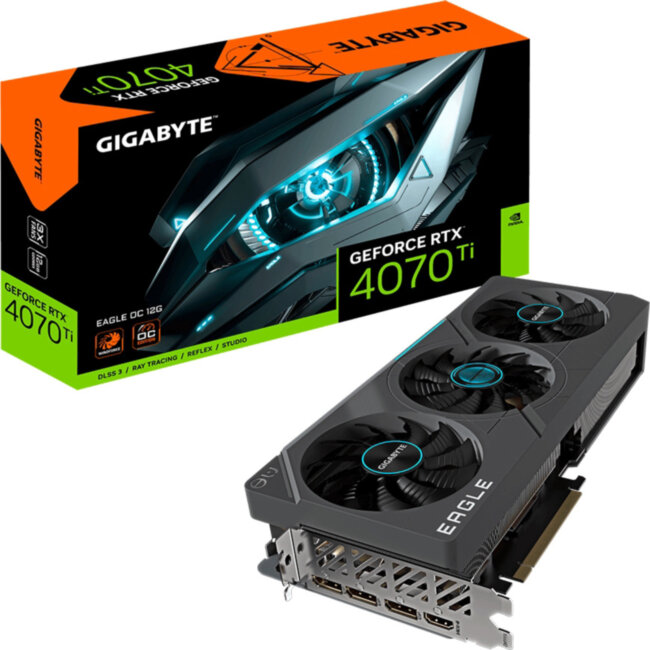 Видеокарта GeForce RTX 4070 Ti EAGLE OC (GV-N407TEAGLE OC-12GD) Видеокарта GeForce RTX 4070 Ti EAGLE OC (GV-N407TEAGLE OC-12GD)