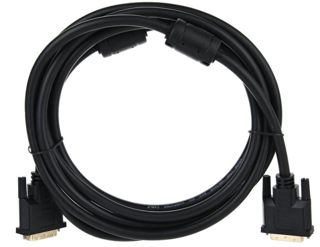 Кабель DVI-DVI Dual Link (25M-25M), 3m, 2 фильтра VCOM <VDV6300-3M> VCOM HDMI (m) - HDMI (m) 3м