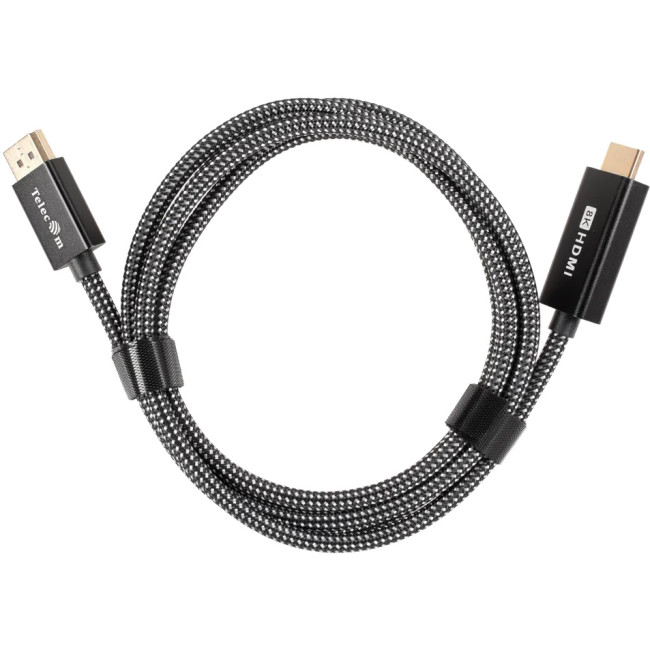 Кабель DisplayPort M-> HDMI M 4K@120Hz/8K@30Hz 1.8m Telecom,оплетка (TA815M-1.8M) VCOM TA815M-1.8M