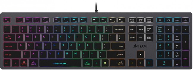 Клавиатура A4Tech FX60H GREY/NEON Клавиатура A4Tech FX60H GREY/NEON