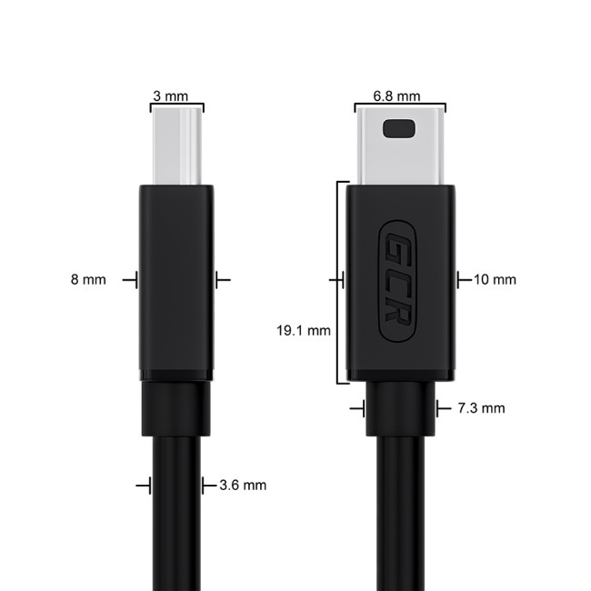 Greenconnect Кабель 1.5m USB 2.0, AM/mini 5P, черный, 28/28 AWG, экран, армированный, морозостойкий, GCR-UM2M5P-BB2S-1.5m Greenconnect USB 2.0 Type-AM - miniUSB 1.5м