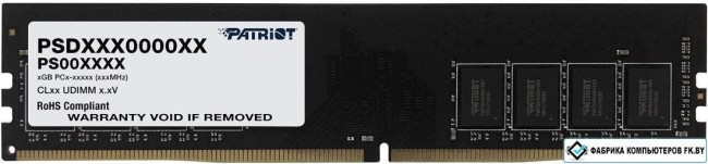 Память DDR4 16Gb 2400MHz Patriot PSD416G240081 Память DDR4 16Gb 2400MHz Patriot PSD416G240081