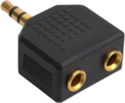 Greenconnect Переходник-разветвитель аудио jack 3,5 mm/2*jack 3,5 mm, M/F, GCR-AVA05, черный Greenconnect mini jack 3.5 mm (m) - 2 x mini jack 3.5 mm (f)