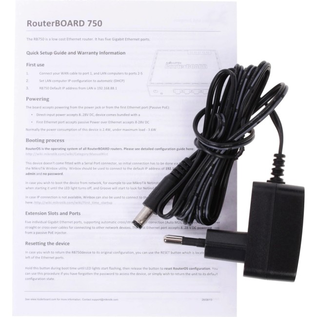 Маршрутизатор Mikrotik RB750r2 Маршрутизатор Mikrotik RB750r2