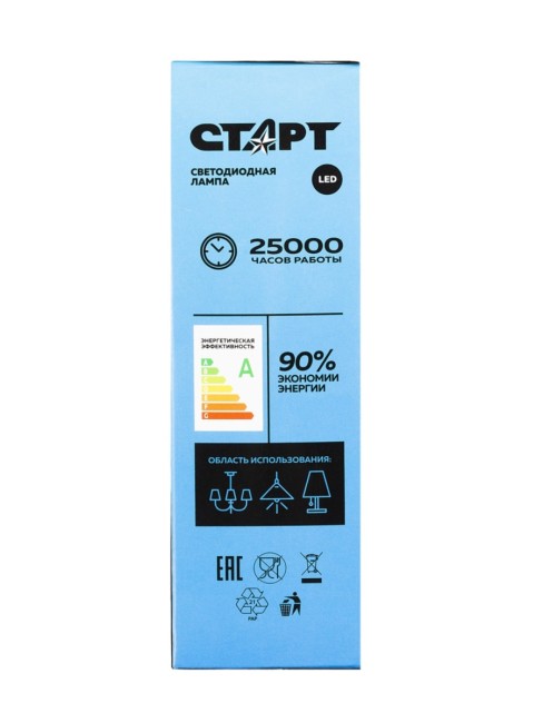 Лампа светодиодная СТАРТ свеча E27 10W 6500К Лампа светодиодная СТАРТ свеча E27 10W 6500К
