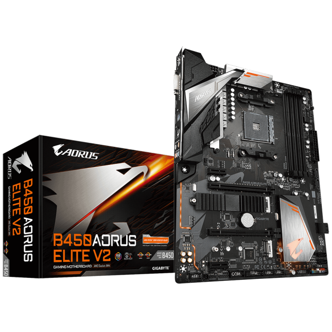 Материнская плата Gigabyte B450 AORUS Elite V2 (rev. 1.0) Материнская плата Gigabyte B450 AORUS Elite V2 (rev. 1.0)