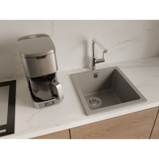Кухонная мойка RIVELATO Rivelato BERKANA BK-35 grigio metallizzato Кухонная мойка RIVELATO Rivelato BERKANA BK-35 grigio metallizzato